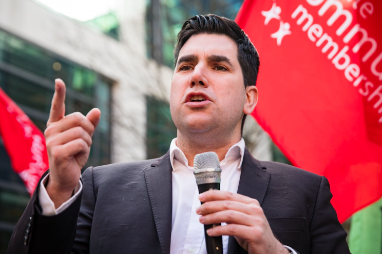 Corbyn ally Richard Burgon is one of several MP's keeping the leader off campaign leaflets (Rex)