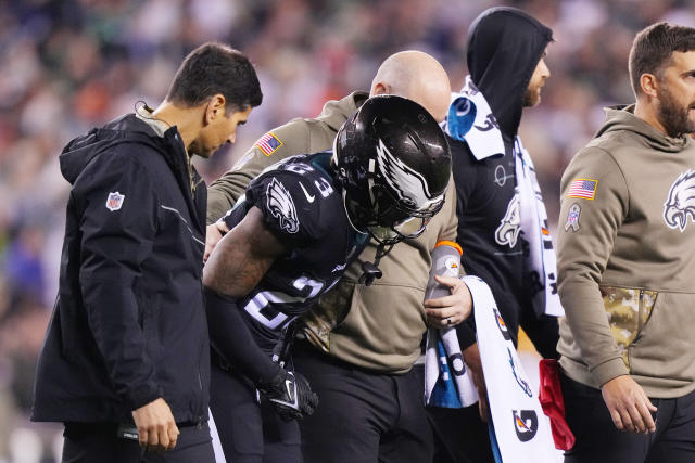 Philadelphia Eagles safety C.J. Gardner-Johnson reacts after a