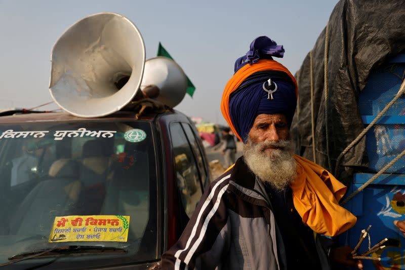 Protest against newly passed farm bills near Delhi