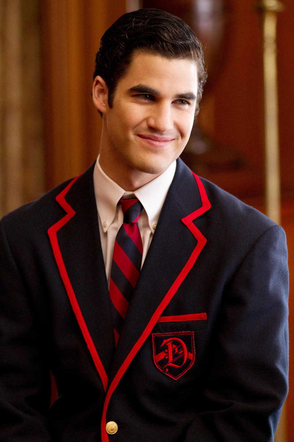 Darren Criss sporting a Dalton sports coat in "Glee"