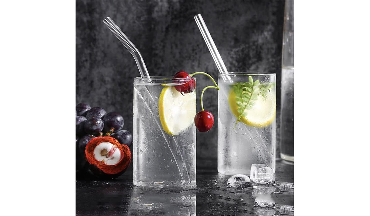 Glass drinking straws 