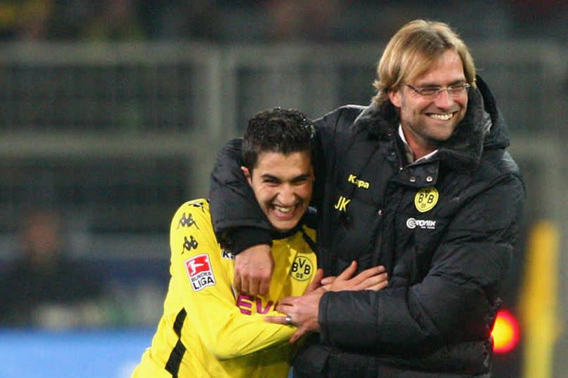 Nuri Sahin with Jurgen Klopp at Dortmund