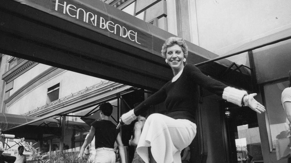 Within three years, Geraldine Stutz (pictured here outside the store in 1980) had doubled sales at Henri Bendel; she was elected to the Fashion Industry Hall of Fame in 1985. - Jill Krementz