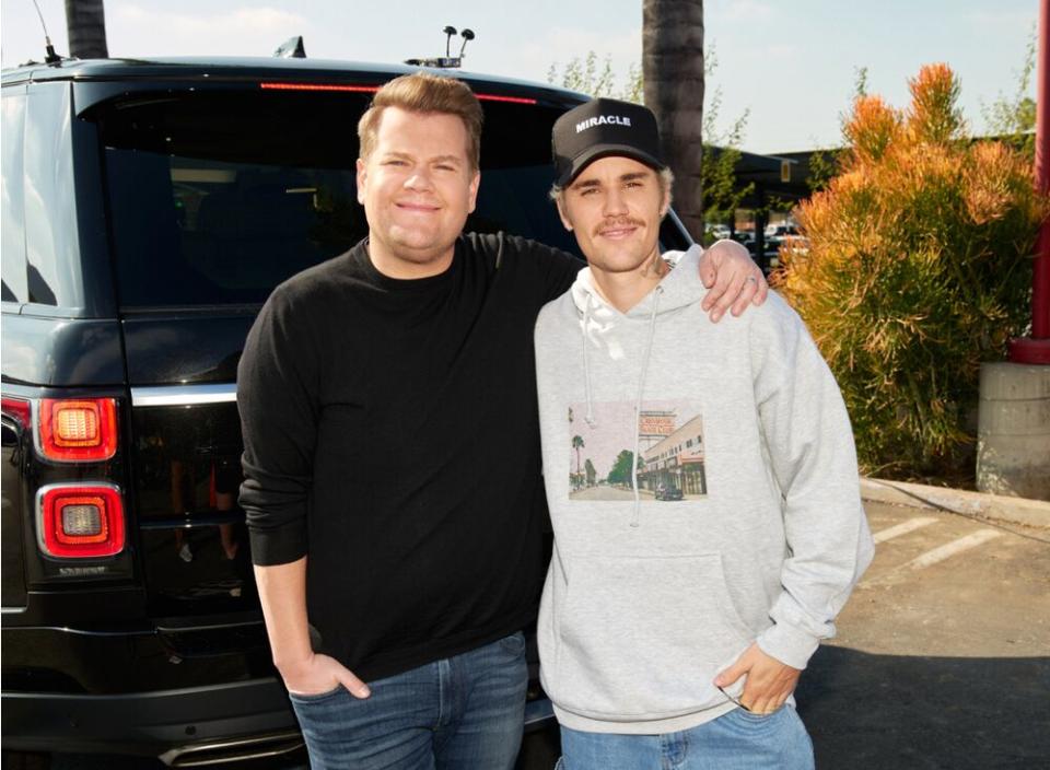 James Corden and Justin Bieber | Terence Patrick/CBS