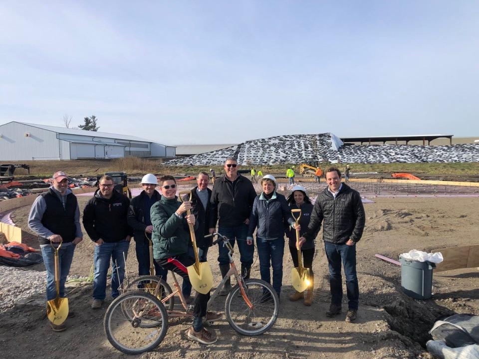 Owners of Green Point Dairy at the ground breaking for a renewable natural gas project. The project is expected to be completed summer 2022.