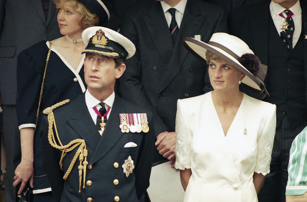 Prince Charles with wife Princess Diana in 1991. (AP Photo)