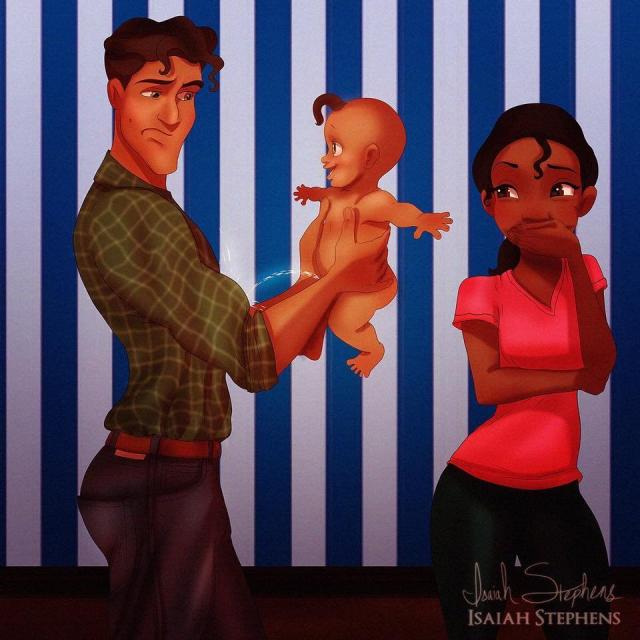 Artist Reimagines Disney Princesses as Moms With Cute Kids