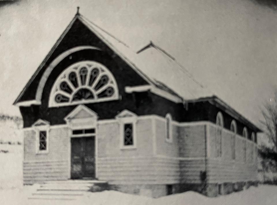 The first Sons of Israel Synagogue on Wall Street in Binghamton, about 1900.