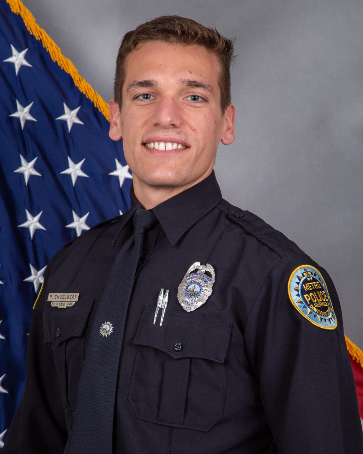 Officer Rex Engelbert, a 4-year veteran of the Metro Nashville Police Department, was one of two officers who fired fatal shots at the Covenant School shooter Audrey Hale on March 27, 2023.