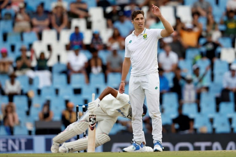 India crumpled to 131 all out as Nandre Burger took 4-33 in his debut Test which resulted in a <a class="link " href="https://sports.yahoo.com/soccer/teams/south-africa-women/" data-i13n="sec:content-canvas;subsec:anchor_text;elm:context_link" data-ylk="slk:South Africa;sec:content-canvas;subsec:anchor_text;elm:context_link;itc:0">South Africa</a> win by an innings and 32 runs (PHILL MAGAKOE)