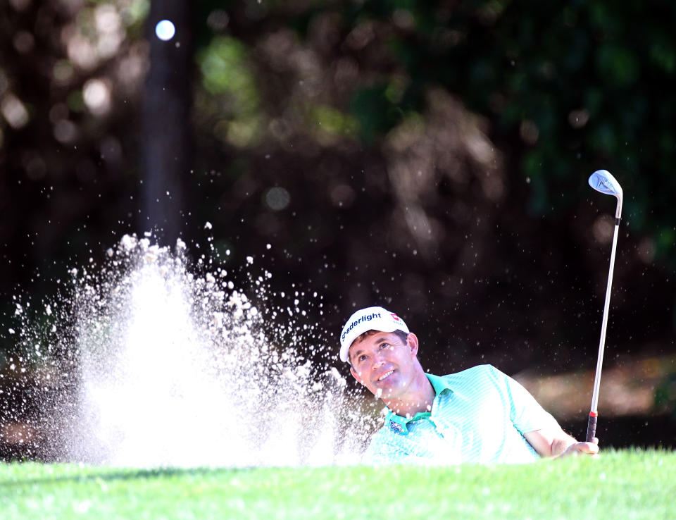 PALM HARBOR, FL - MARCH 15: Padraig Harrington of Ireland plays a shot on the eighth hole during the first round of the Transitions Championship at Innisbrook Resort and Golf Club on March 15, 2012 in Palm Harbor, Florida. (Photo by Sam Greenwood/Getty Images)