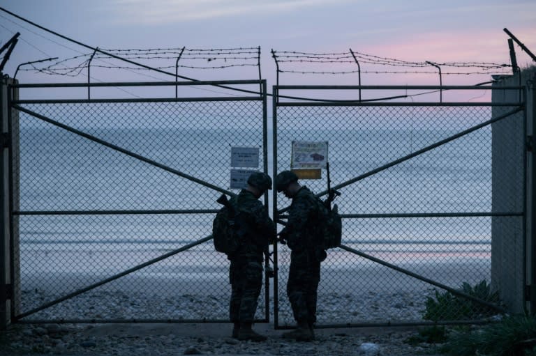 Gates to the beaches on Yeonpyeong island are locked at 6pm, sealing off the tiny population that lives just 1.5 kilometres from a disputed maritime border with North Korea