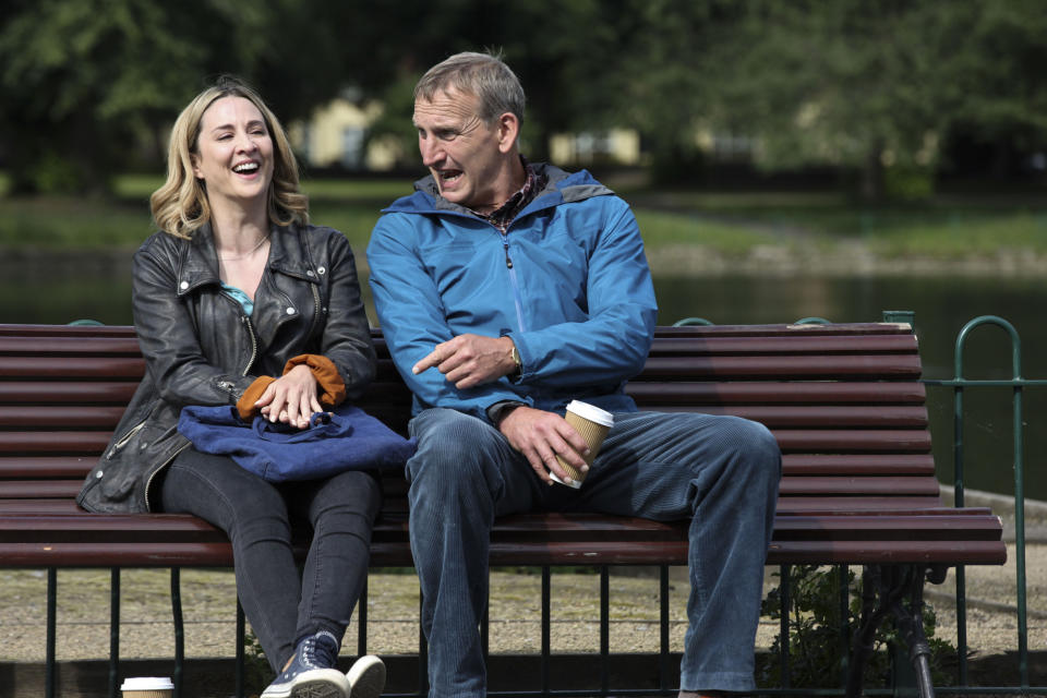 The A Word:  Alison Hughes (MORVEN CHRISTIE), Maurice Scott (CHRISTOPHER ECCLESTON) - (Fifty Fathoms - Photographer: Rachel Joseph)