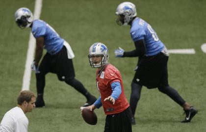 QB Matthew Stafford has good options to pick from when moving the Lions downfield. (AP) 