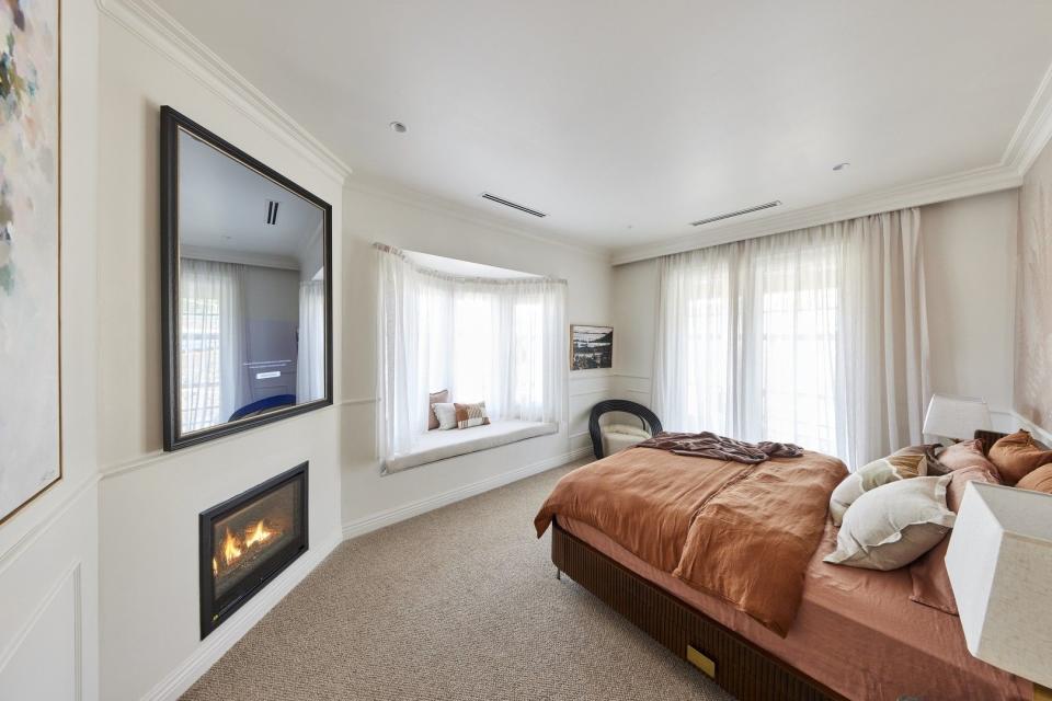 Dylan and Jenny from The Block's Master bedroom at 225 McGeorge Road, Gisborne, Victoria