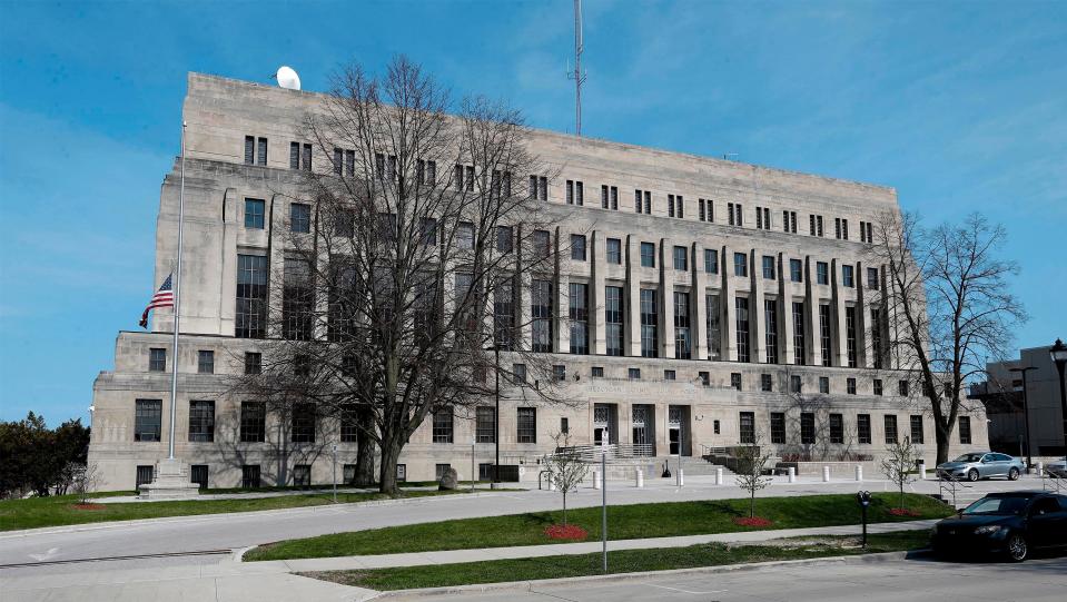 The exterior of the Sheboygan County Courthouse as seen, Friday, May 13, 2022, in Sheboygan, Wis.
