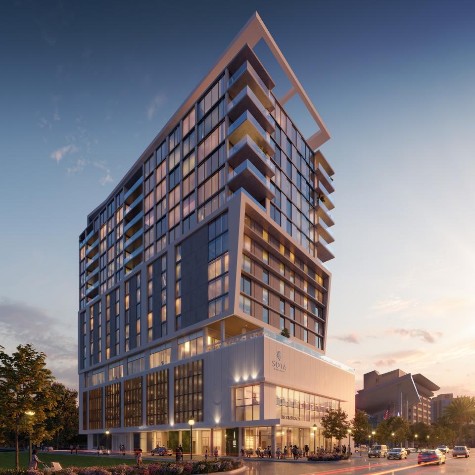 Located at 1703 Main Street in the heart of downtown Sarasota, SOTA Hotel & Residences will offer a 16-story tower with 35 condominium residences and 120 hotel rooms.