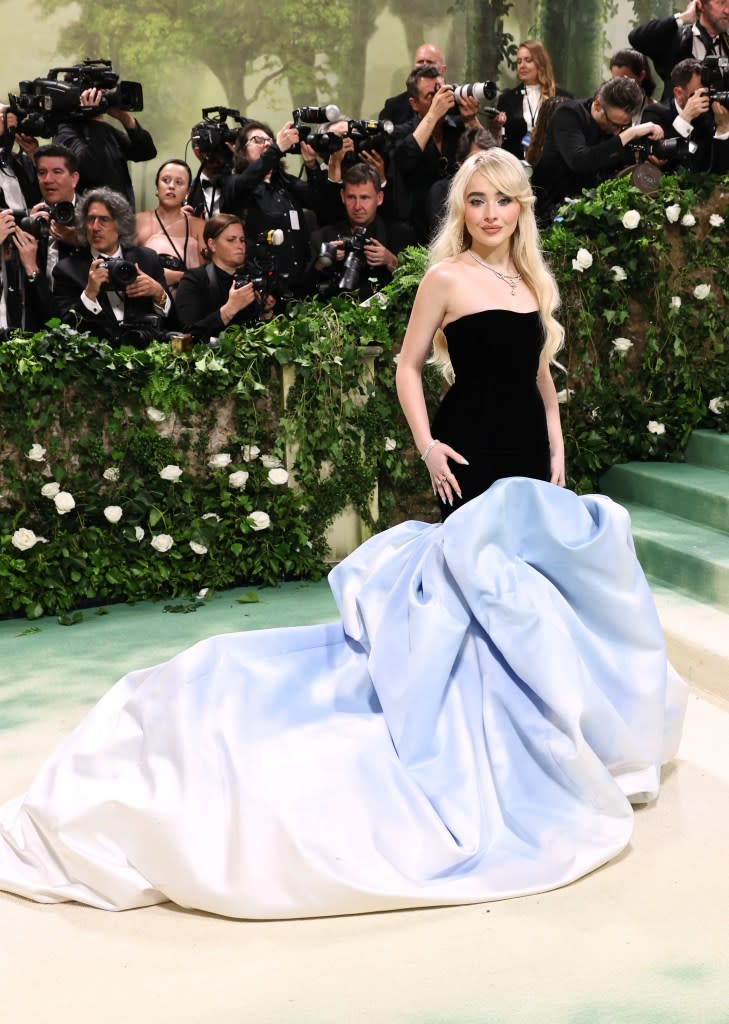 Sabrina Carpenter attends The 2024 Met Gala Celebrating "Sleeping Beauties: Reawakening Fashion" at The Metropolitan Museum of Art on May 06, 2024 in New York City.