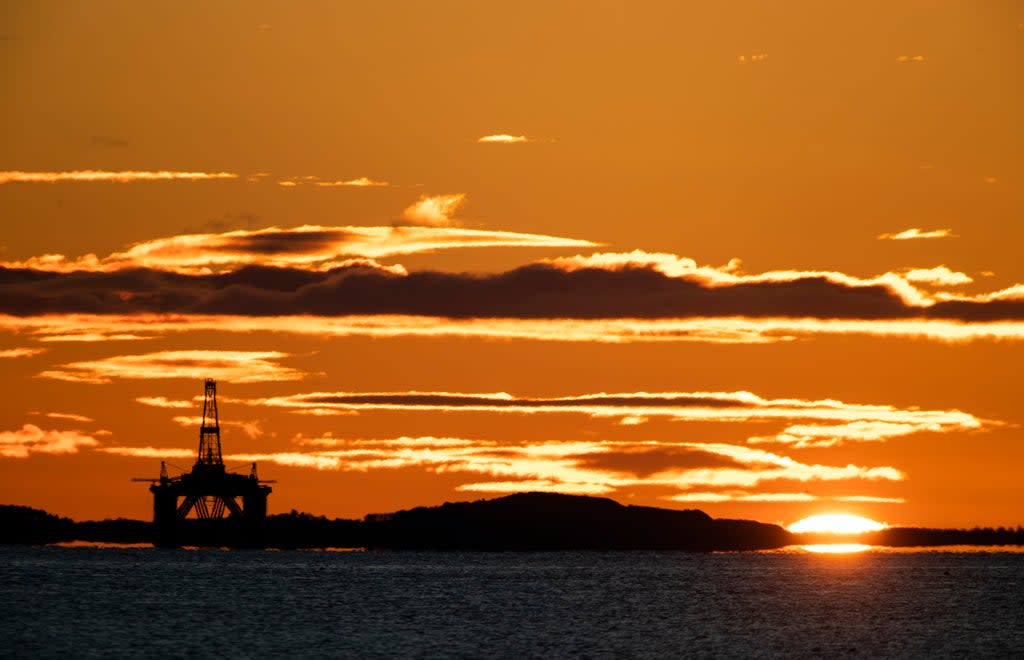 Empty or depleted oil fields can be used to store the hydrogen (Jane Barlow/PA) (PA Archive)
