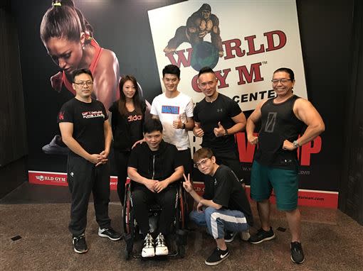 在World Gym的邀請他，江宥辰得以繼續發揮健身專長。（圖／World Gym提供）