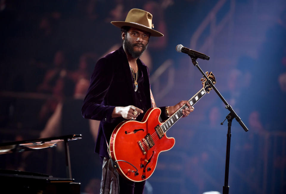 <p>Gary Clark Jr. performs onstage during the 60th Annual Grammy Awards on January 28, 2018, at Madison Square Garden in New York City. (Photo: Getty Images) </p>
