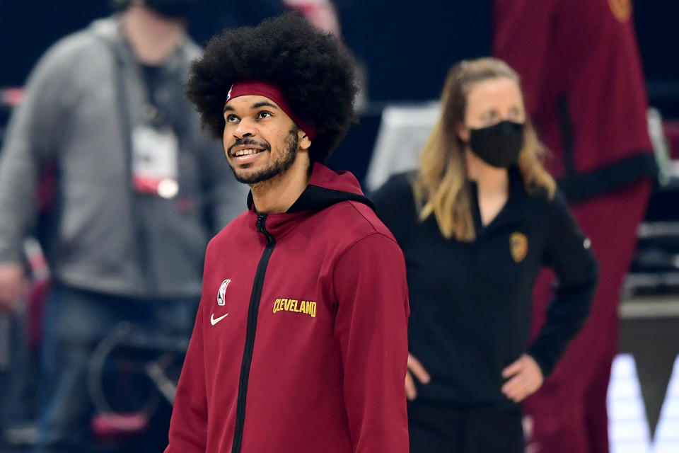 Jarrett Allen is an above-average starting center on a lottery team. (Emilee Chinn/Getty Images)