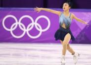 Figure Skating - Pyeongchang 2018 Winter Olympics - Ladies Single Skating Short Program - Gangneung, South Korea - February 21, 2018 - Kaori Sakamoto of Japan performs. REUTERS/Lucy Nicholson