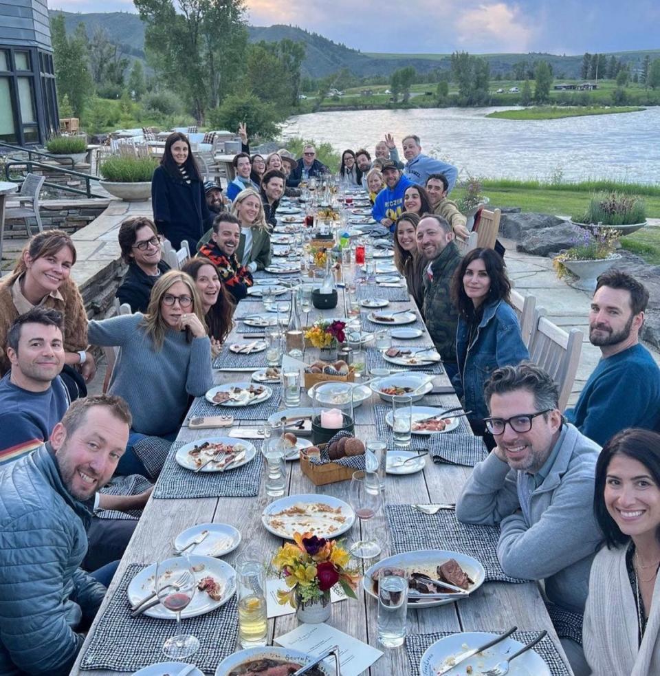 A Instagram photograph of actress Kristen Bell and a star-studded dinner in Idaho has gone viral on social media.