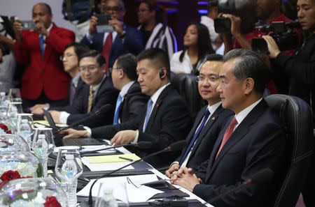 China's Foreign Minister Wang Yi attends a meeting in Santo Domingo, Dominican Republic September 21, 2018. REUTERS/Ricardo Rojas