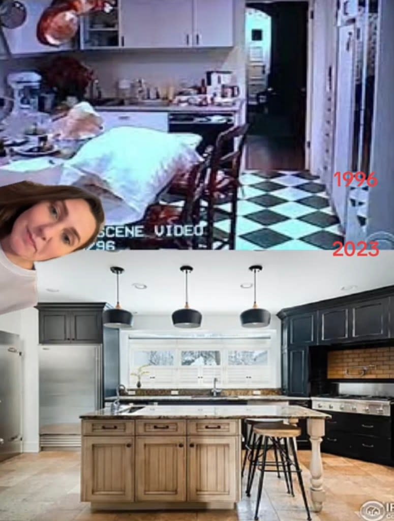 Before and after photos of the kitchen. TikTok/zillowtastrophes