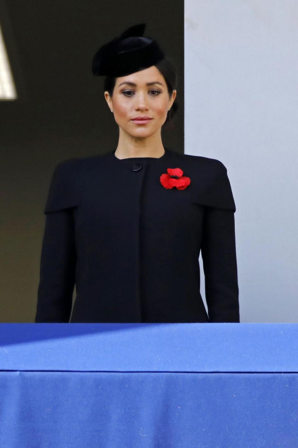 Duchess of Sussex attends the Remembrance Sunday ceremony at the Cenotaph on Whitehall in central London (AFP/Getty Images)