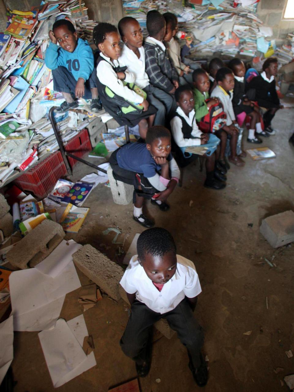 Pupils in their classroom in Eastern Cape, South Africa (Rex)