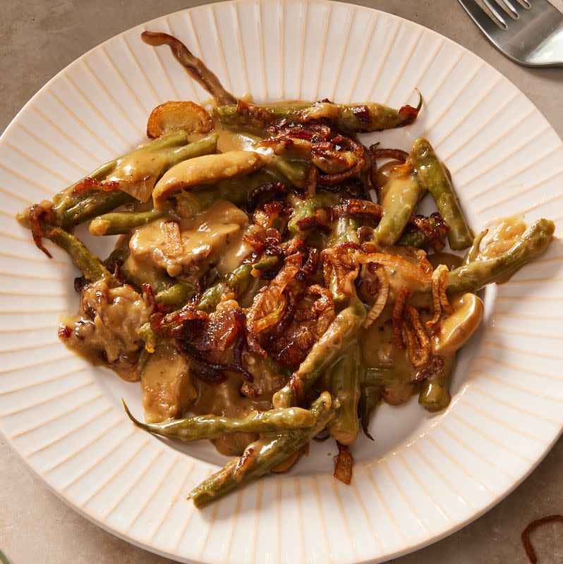 green beans with onions