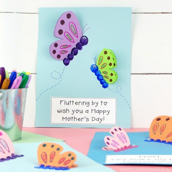 butterfly diy mother's day card