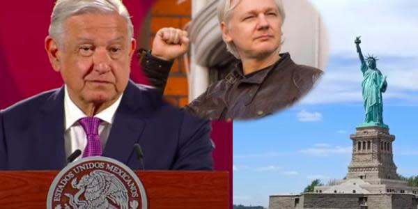 AMLO pide desmontar la Estatua de la Libertad si Estados Unidos condena a Assange