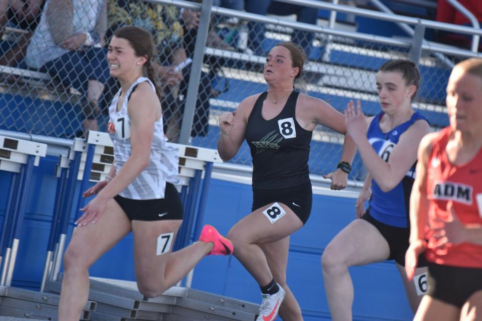 A Woodward-Granger runner competes during a meet on Thursday, April 13, 2023, in Ogden.