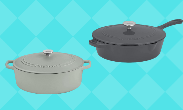 Prime Members: Cuisinart Cast Iron: 5.5-Qt Round Dutch Oven $40, 12  Chicken Fryer