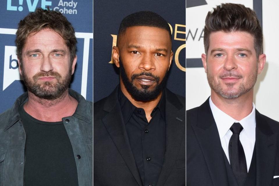 Gerard Butler, Jamie Foxx and Robin Thicke