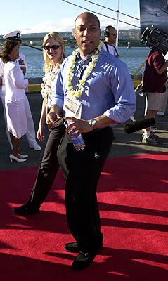 Byron Allen aboard the USS John C. Stennis at the Honolulu, Hawaii premiere of Touchstone Pictures' Pearl Harbor