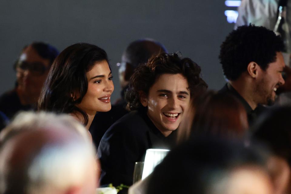 Kylie Jenner and Timothée Chalamet on November 01, 2023 in New York City