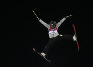 Japan's Ayana Onozuka competes during the women's freestyle skiing halfpipe qualification round at the 2014 Sochi Winter Olympic Games in Rosa Khutor February 20, 2014. REUTERS/Mike Blake (RUSSIA - Tags: SPORT SKIING OLYMPICS)