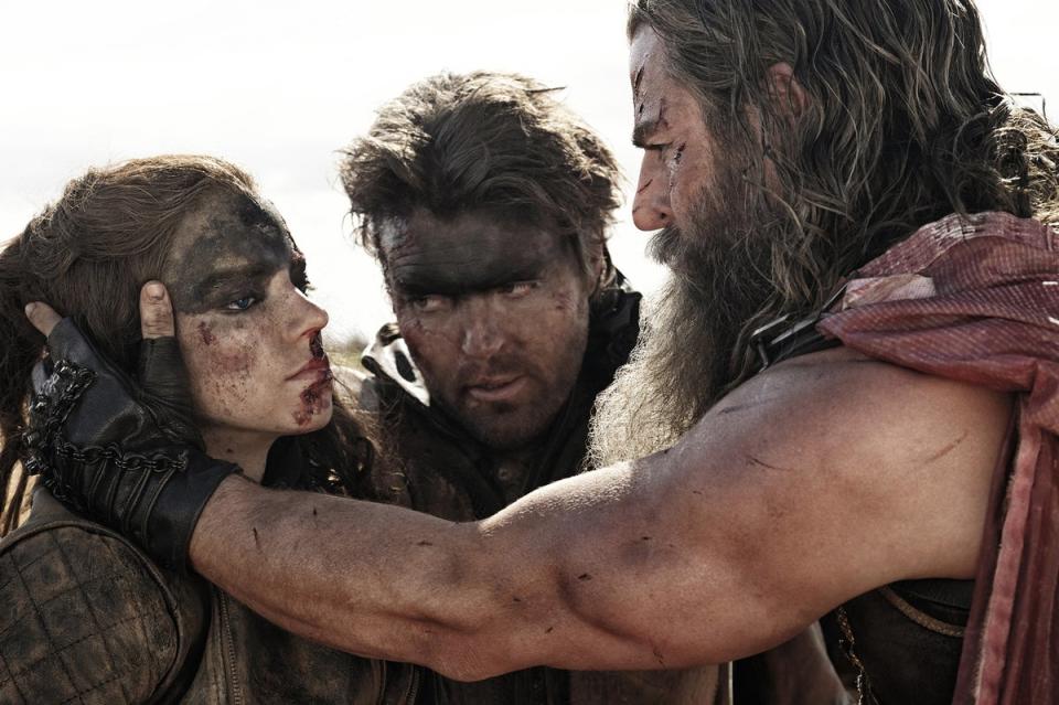 Desert rats: Anya Taylor-Joy, Tom Burke and Chris Hemsworth in ‘Furiosa: A Mad Max Saga’ (Jasin Boland/Warner Bros)