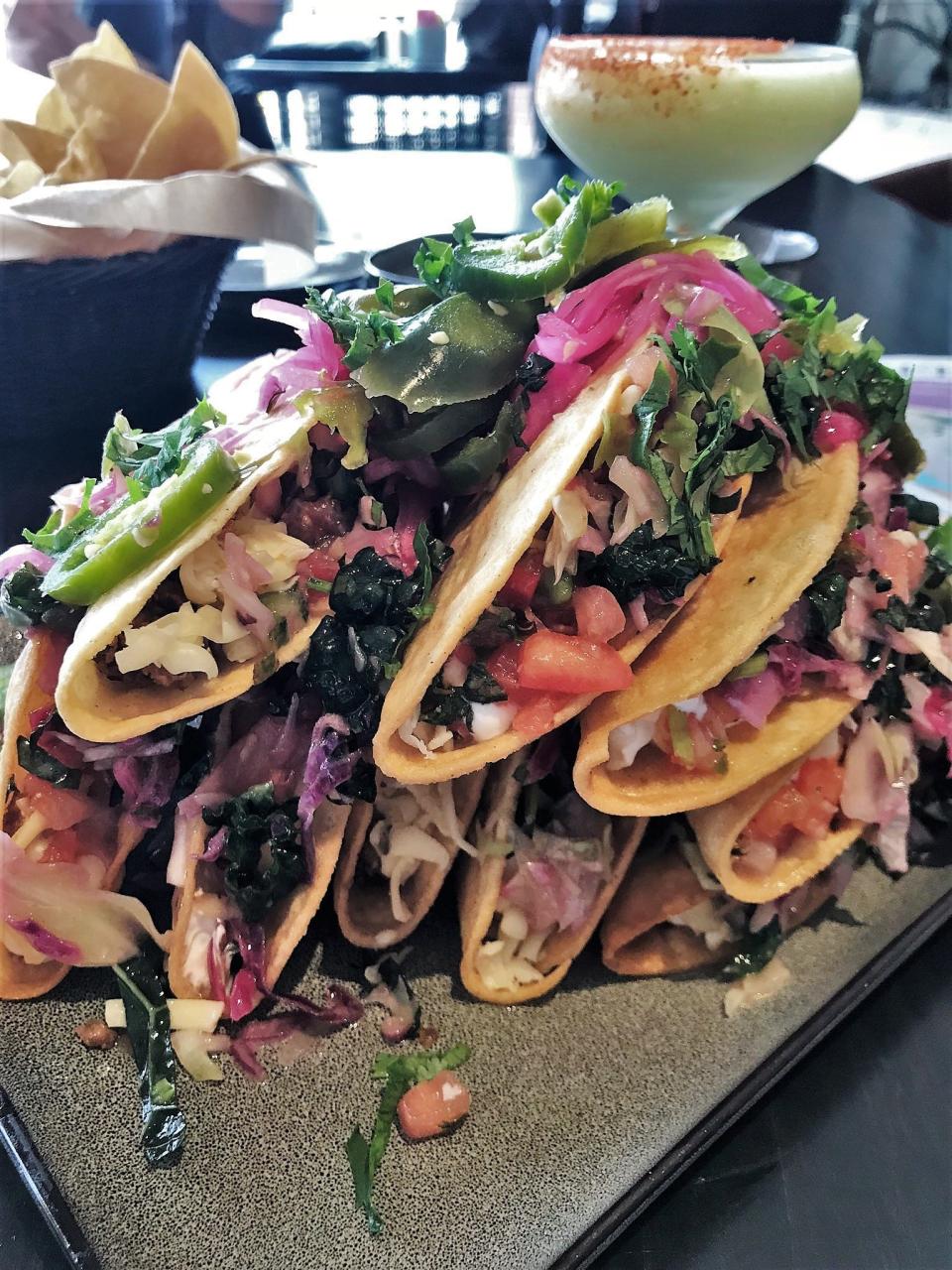 A whole mess of tacos from Barrios Fine Mexican Dishes in Oklahoma City's Midtown district.