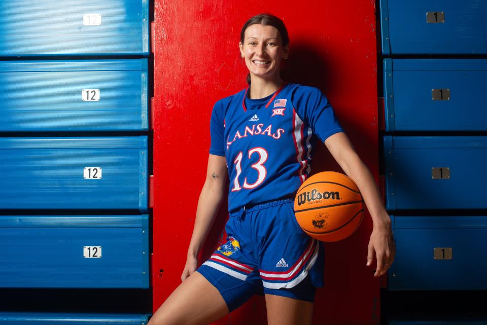 Kansas super senior Holly Kersgieter will lead the Jayhawks later this month.