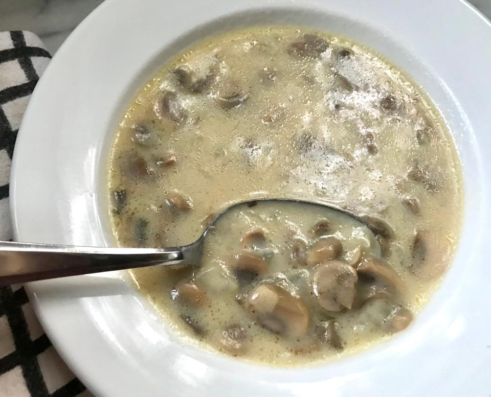 Polonez's mushroom soup is lush with mushroom and made richer with cream or whole milk.
