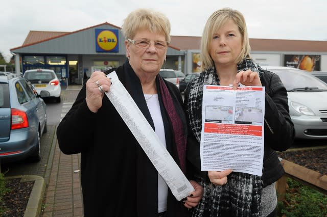 Fined for Lidl parking