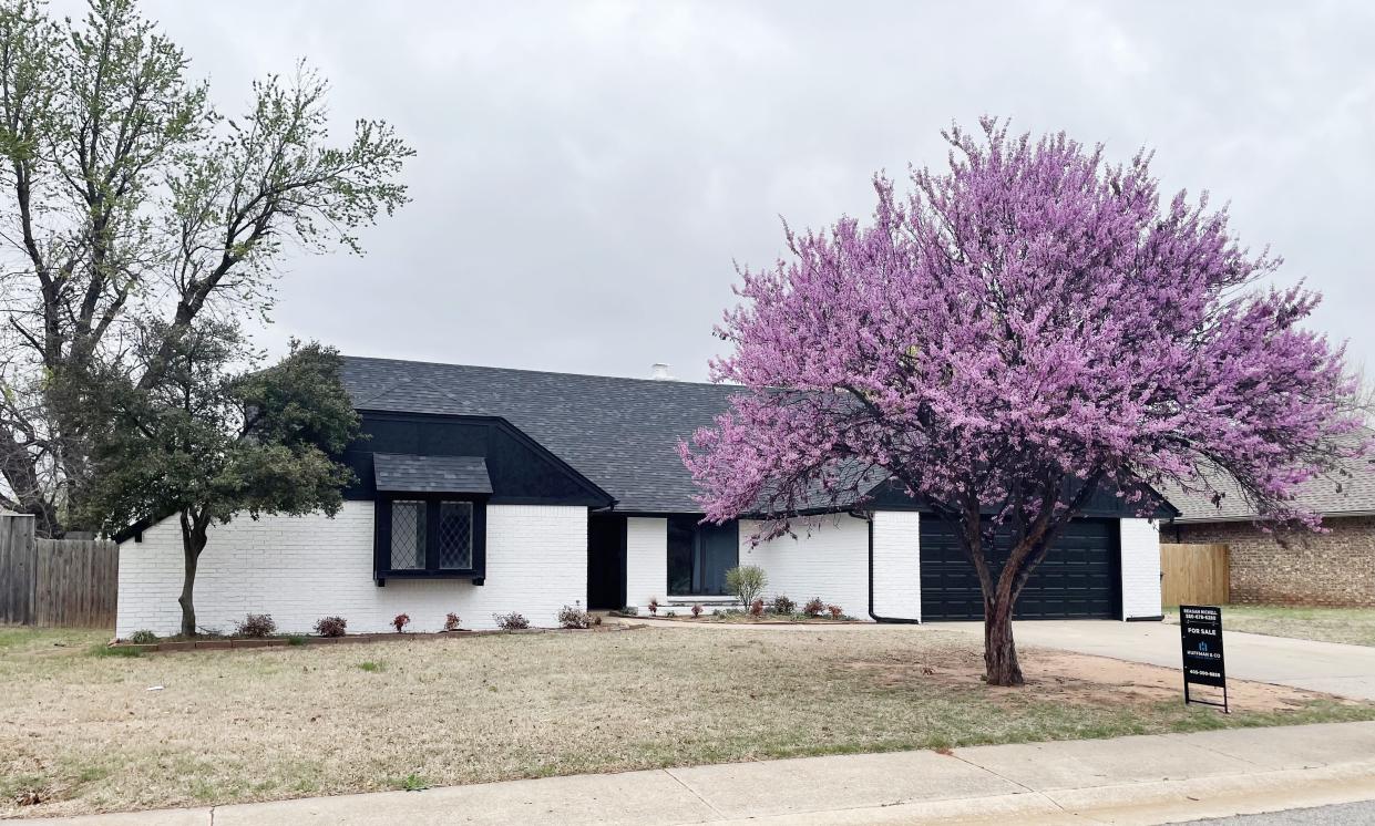 This 2,441-square-foot home with four bedrooms, two baths, and one half-bath, at 25 Easy St. in Edmond, is listed for $343,500 with Huffman & Co. Realty Group.