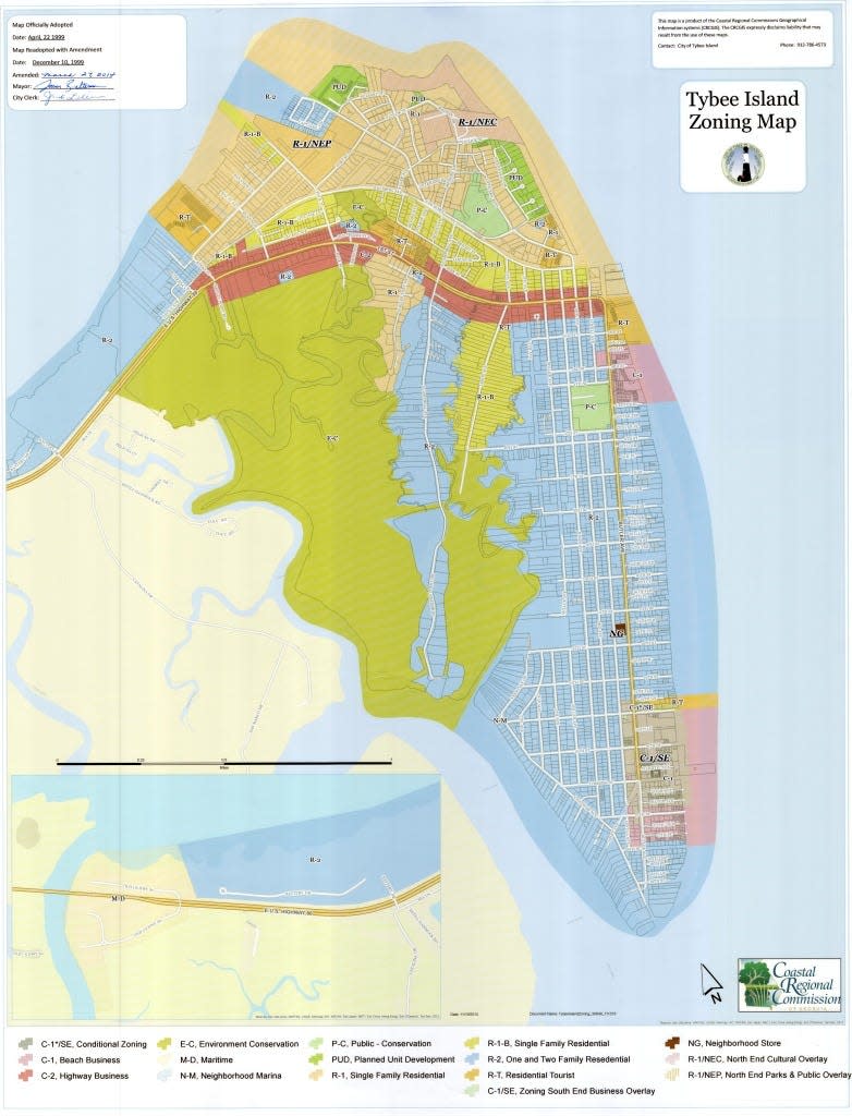 Tybee Island zoning map