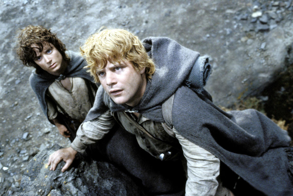 THE LORD OF THE RINGS: THE RETURN OF THE KING, Elijah Wood, Sean Astin, 2003, (c) New Line/courtesy Everett Collection