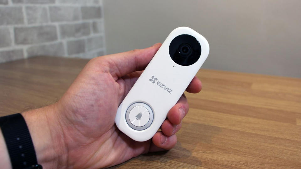 Image shows the Ezviz DB1C video doorbell.